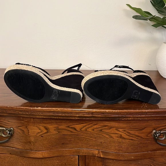 NEW ELLE Espadrille Suede Wedges - Picture 7 of 12